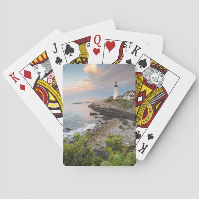 Portland Head Light | Cape Elizabeth, ME Poker Cards (Back)