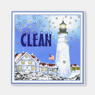 Portland Head Light Dishwasher Magnet CLEAN #1