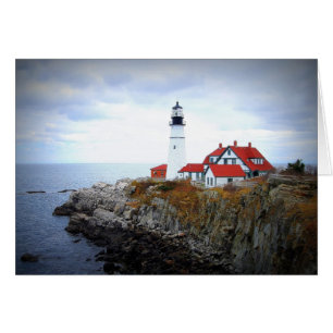 Portland Head Light House Card