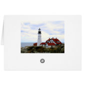 Portland Head Light House, Maine, Card (Back Horizontal)