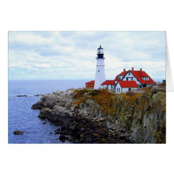 Portland Head Light House  Maine  Card by catherinesherman at Zazzle