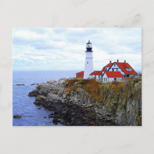 Portland Head Light House, Maine, Postcard