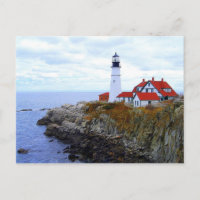 Portland Head Light House, Maine, Postcard