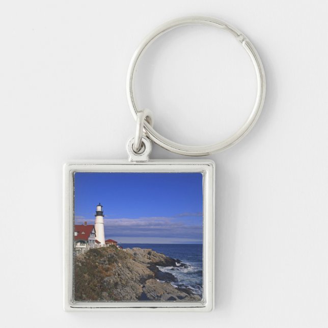 Portland Head Light Lighthouse Maine Keychain (Front)