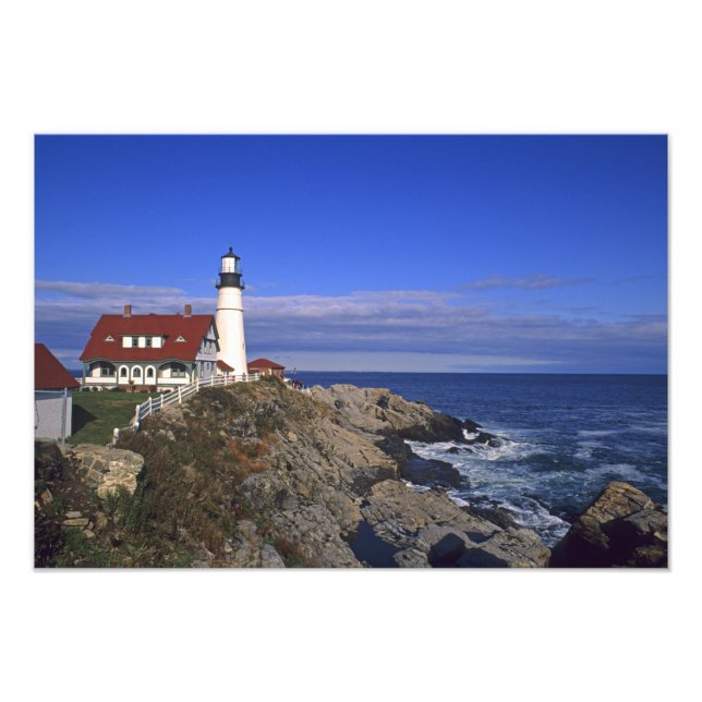 Portland Head Light Lighthouse Maine Photo Print (Front)