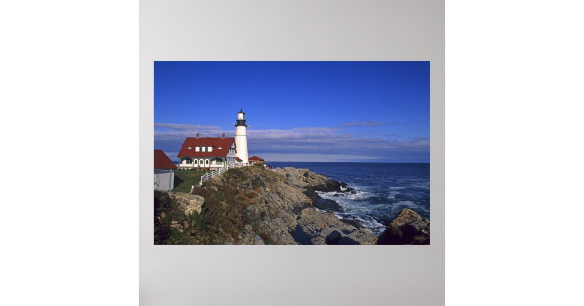Portland Head Light Lighthouse Maine Poster | Zazzle