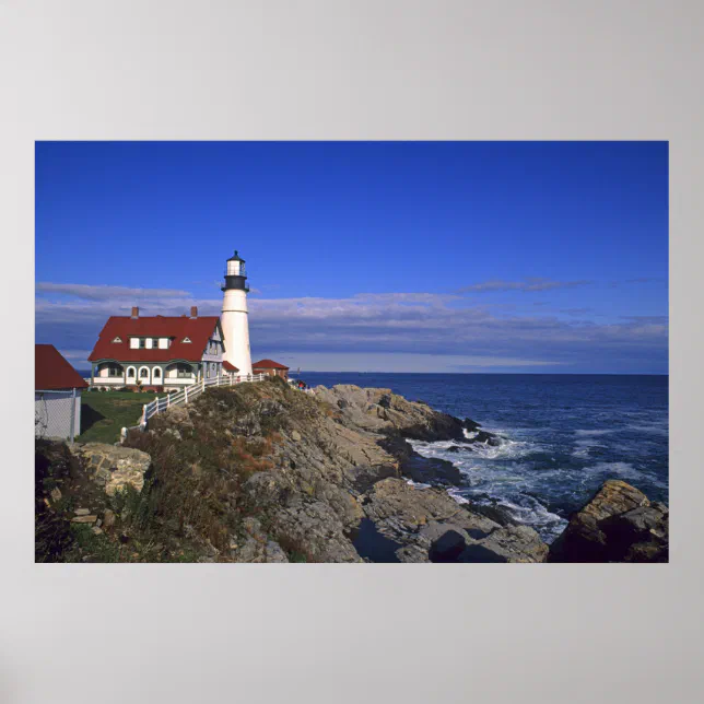 Portland Head Light Lighthouse Maine Poster | Zazzle