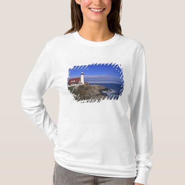 Portland Head Light Lighthouse Maine T-Shirt (Front)