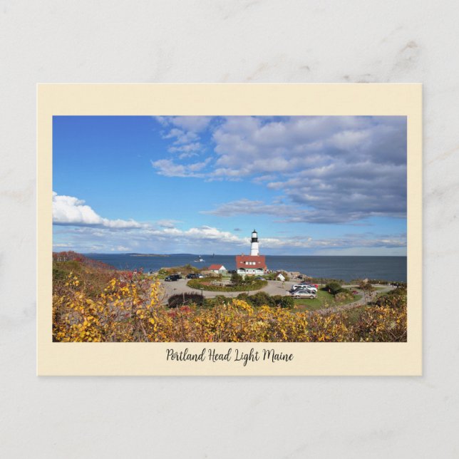 Portland Head Light Lighthouse Postcard  (Front)