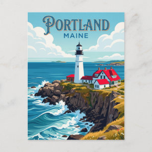 Portland Head Light USA Postcard