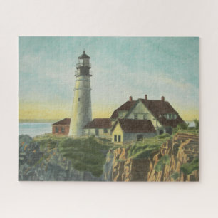 Portland Head Light Watercolor Jigsaw Puzzle