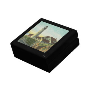 Portland Head Light Watercolor Keepsake Box