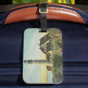 Portland Head Light Watercolor Luggage Tag