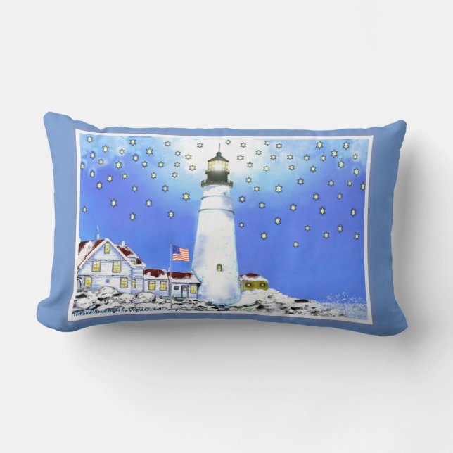 PORTLAND HEAD LIGHT "YOU DO NOT WALK ALONE PILLOW (Front)