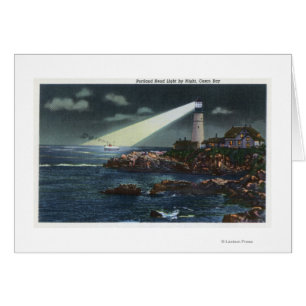 Portland Head Lighthouse at Night Cards