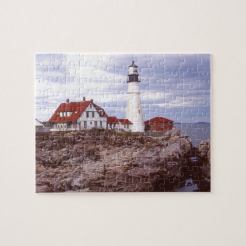 Portland Head Lighthouse Beacon Seascape Jigsaw Puzzle