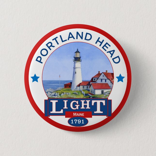 Portland Head Lighthouse Button (Front)