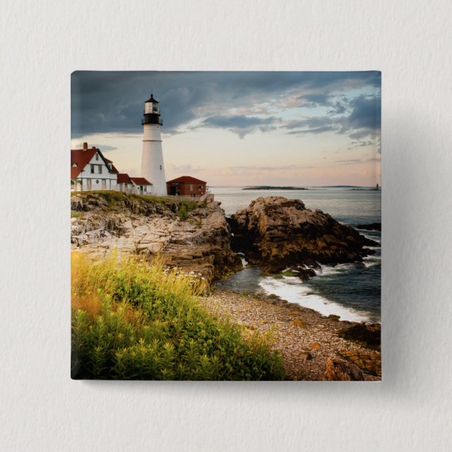 Portland Head Lighthouse | Cape Elizabeth, Me Pinback Button (Front)