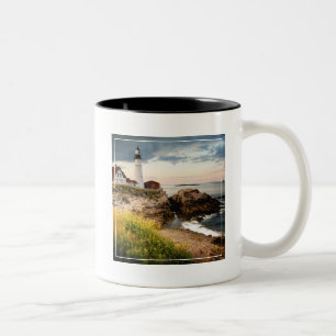 Portland Head Lighthouse   Cape Elizabeth, Me Two-Tone Coffee Mug