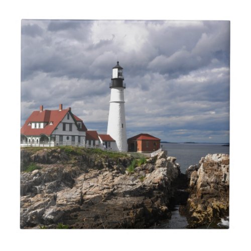 Portland Head Lighthouse Ceramic Tile