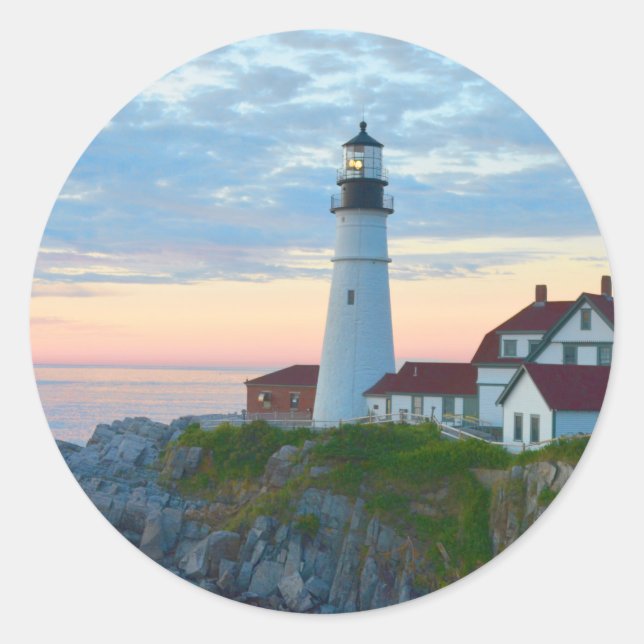 Portland Head Lighthouse Classic Round Sticker (Front)