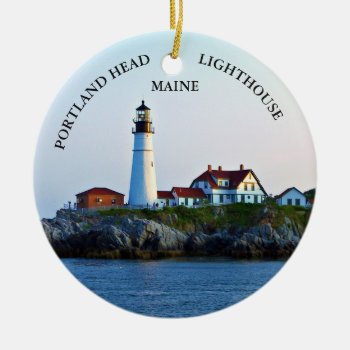 Portland Head Lighthouse  Maine Ornament by LighthouseGuy at Zazzle