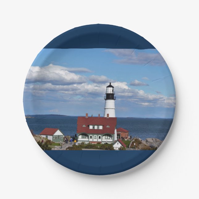 Portland Head Lighthouse Maine Paper Plates (Front)