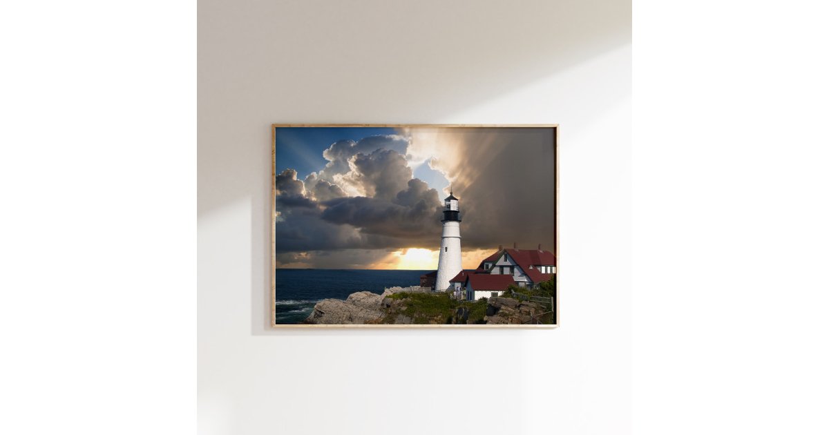 Portland Head Lighthouse Maine Photo Poster | Zazzle