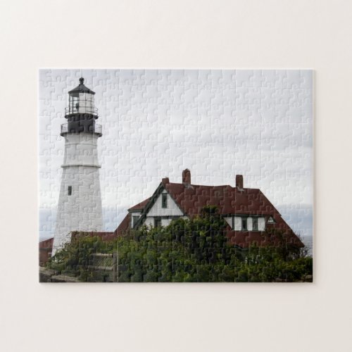 Portland Head Lighthouse Maine Photograph Jigsaw Puzzle
