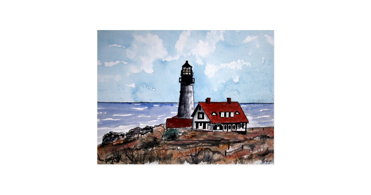 Portland Head Lighthouse Maine Post Card Zazzle Com