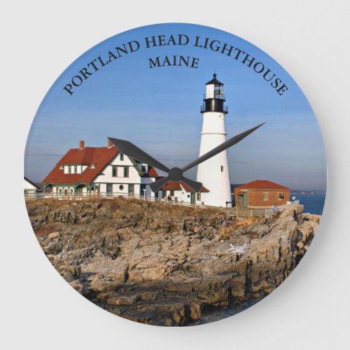 Portland Head Lighthouse Maine Round Clock