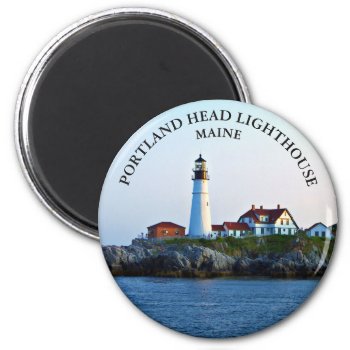 Portland Head Lighthouse  Maine Round Magnet by LighthouseGuy at Zazzle