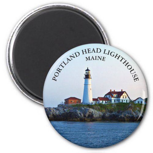 Portland Head Lighthouse Maine Round Magnet