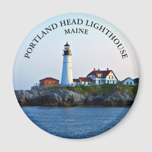 Portland Head Lighthouse Maine Round Magnet