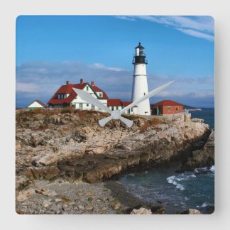 Portland Head Lighthouse, Maine Square Wall Clock