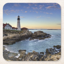 Portland Head Lighthouse Square Paper Coaster