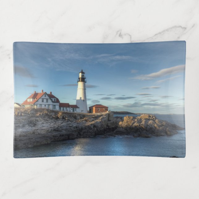 Portland Head Lighthouse Trinket Tray (Front)