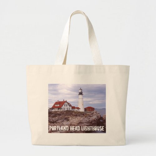 Portland Head Maine Historic Lighthouse Large Tote Bag