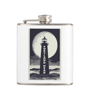 Portland Head Maine Lighthouse Moon Flask