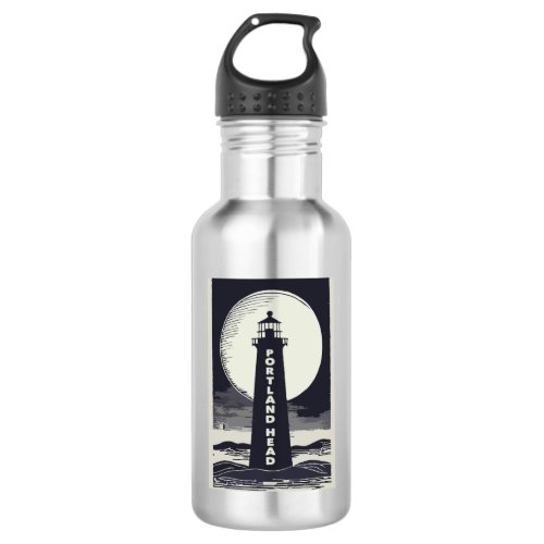 Portland Head Maine Lighthouse Moon Stainless Steel Water Bottle