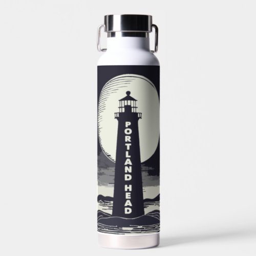 Portland Head Maine Lighthouse Moon Water Bottle