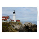 Portland Headlight lighthouse on rocky shore (Front Horizontal)