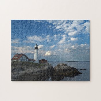 Portland Headlight  Maine Jigsaw Puzzle by jaymschulz at Zazzle