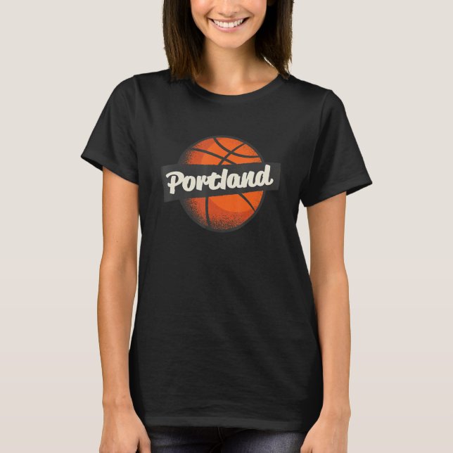 Portland Hometown Basketball Player Sports T-Shirt (Front)