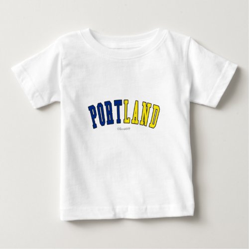 Portland in Oregon state flag colors Baby T_Shirt