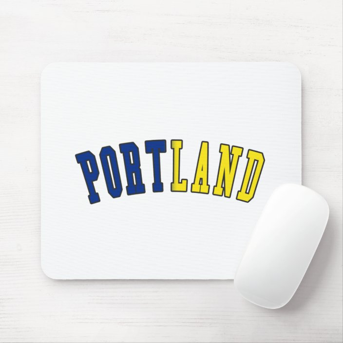 Portland in Oregon State Flag Colors Mouse Pad