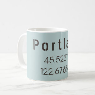 Portland Latitude & Longitude Coffee Mug