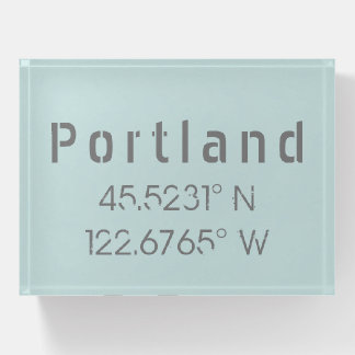 Portland Latitude Longitude   Paperweight