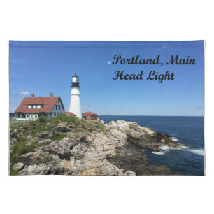 Portland Main Head Light Lighthouse 2017 Cloth Placemat
