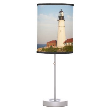 Portland Main Head Light Lighthouse Table Lamp by RossiCards at Zazzle